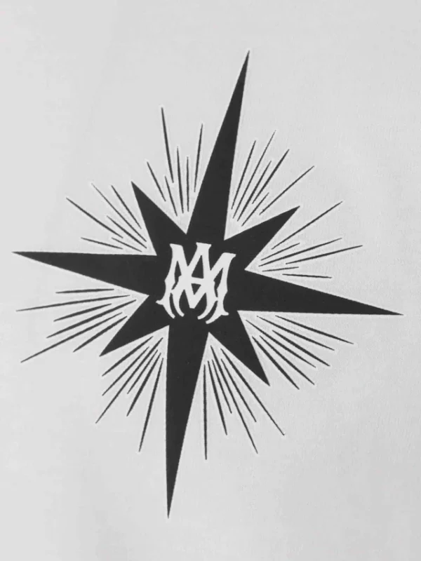 Amiri T-shirt blanc Graphique Étoile – Style Urbain & Moderne